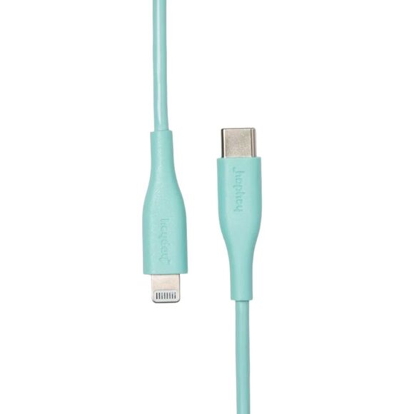 Lightning to USB-C Round Cable MFi Certified 3ft Teal Fast Charger iPhone iPad - Picture 1 of 10